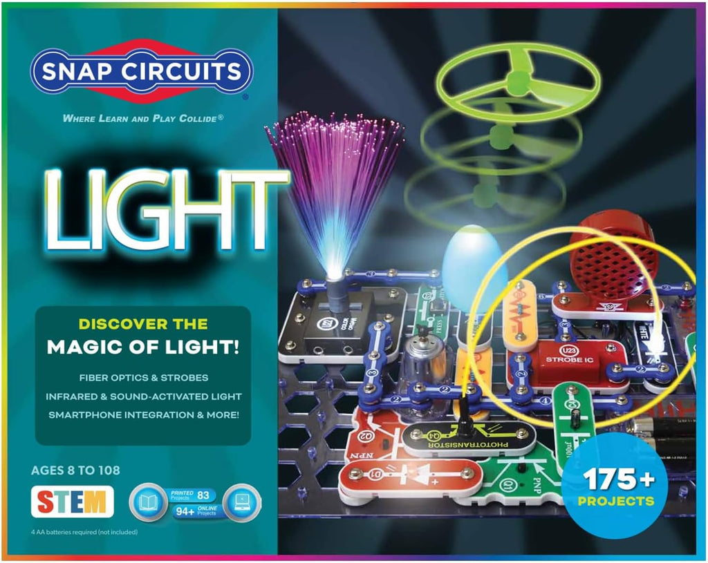 Light Electronics Exploration Kit | Over 175 Exciting STEM Projects | Full Color Project Manual | 55+ Snap Circuits