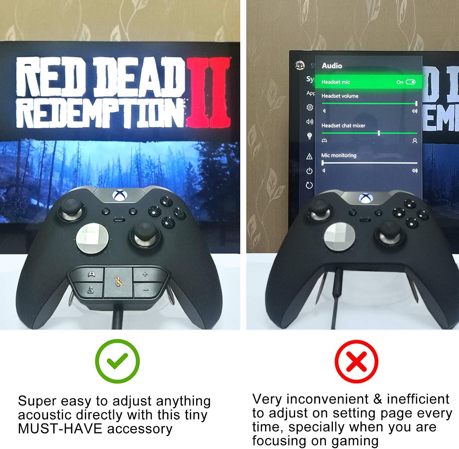 Stereo Headset Adapter for Xbox One & Xbox Series X|S Controller - Adjust Audio Balance (Game Sound & Voice Chat)