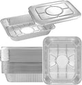 Half Size Medium Steam Table Pans with Foil Lids, 25 Pack