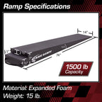 Foam Trailer Loading Ramps for Low-Profile Cars, 7 in H, Pair