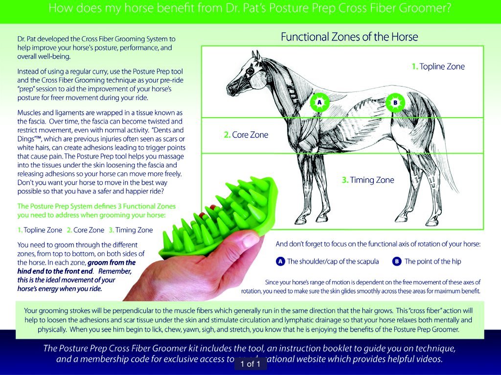 Cross Fiber Groomer Horse Pony Curry Comb