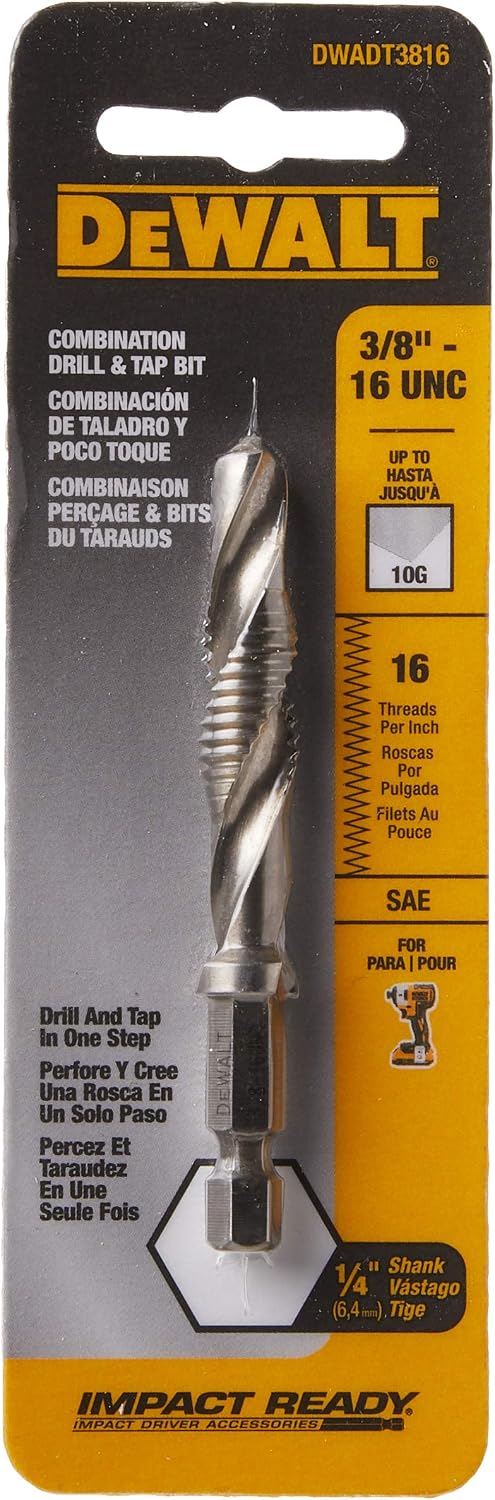 DEWALT Drill Tap, UNC, 3/8-Inch (DWADT3816)