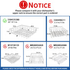 5304535380 Replacement Upper Dishwasher Rack for Frigidaire Kenmore Crosley