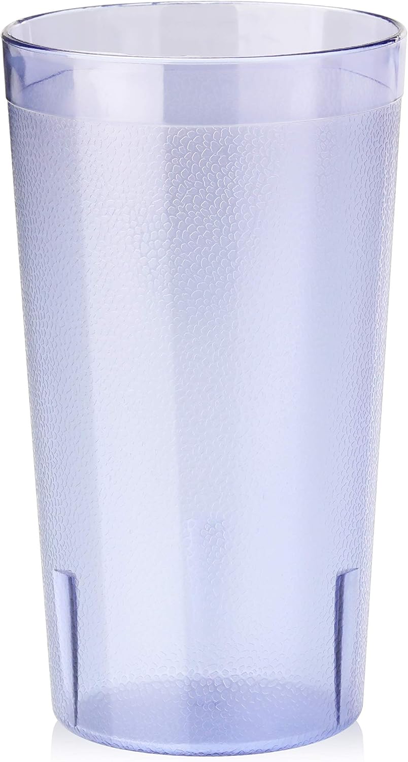 Restaurant-Grade Beverage Tumblers, Blue, 12 oz