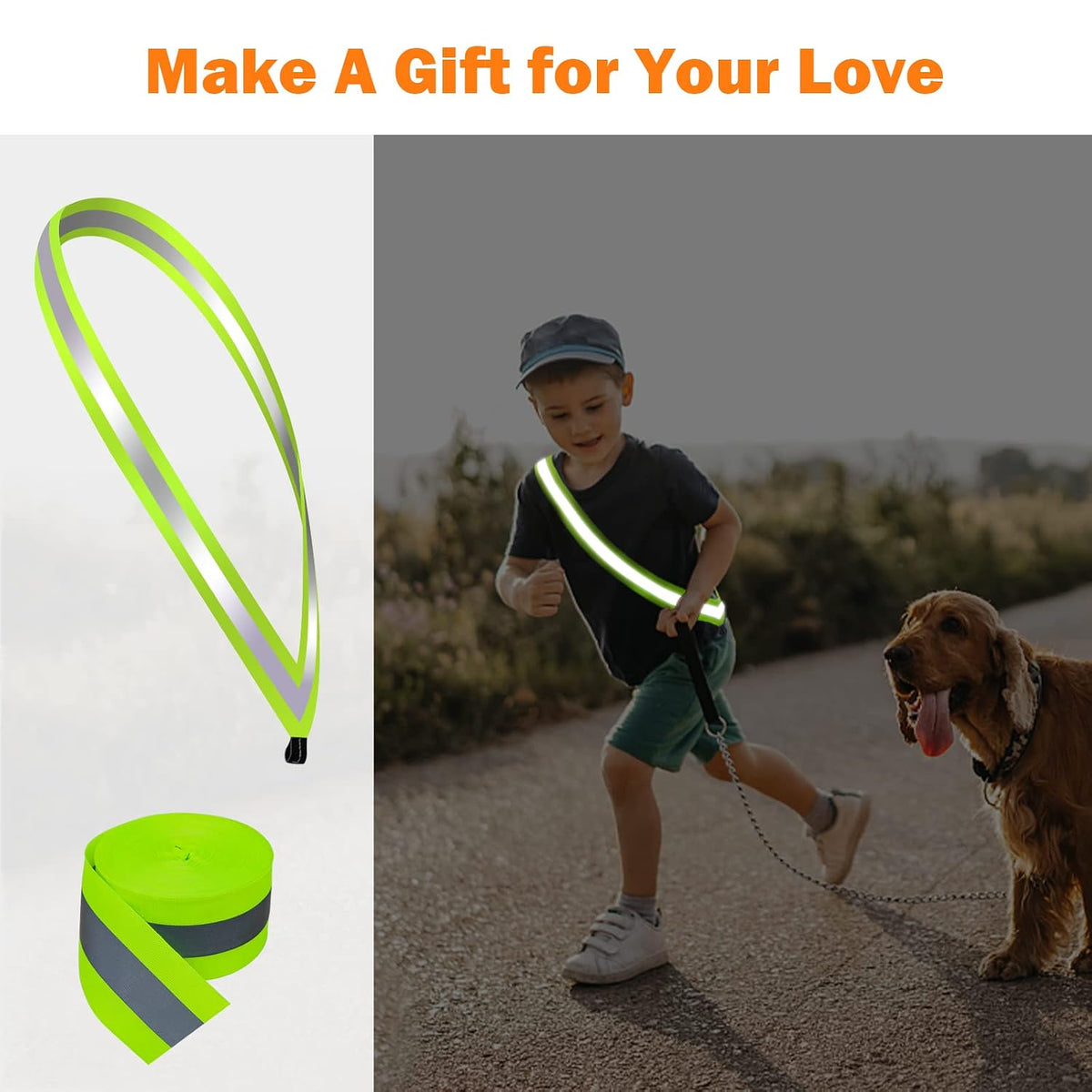 High Visibility Reflective Tape Strip, 2'' x 66ft Sew On Reflective Tape for Clothing, School Bags and Raincoats, DIY