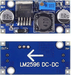 2Pcs LM2596 Power Converter Step Down Module DC to DC Buck Converter 3.2V-35V to DC1.25V-30V Voltage Regulator Power Supply Module LM2596S