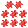 uxcell 8pcs L99/L100 Jaw Coupling Insert, Urethane Flexible Solid Type Jaw Coupling Center Insert for L Jaw Coupling L-Jaw Coupler Set, Red