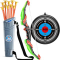 Bow and Arrow Set for Kids - Archery Toy Set - LED Light Up with Suction Cup Arrows, Target & Quiver, Indoor and