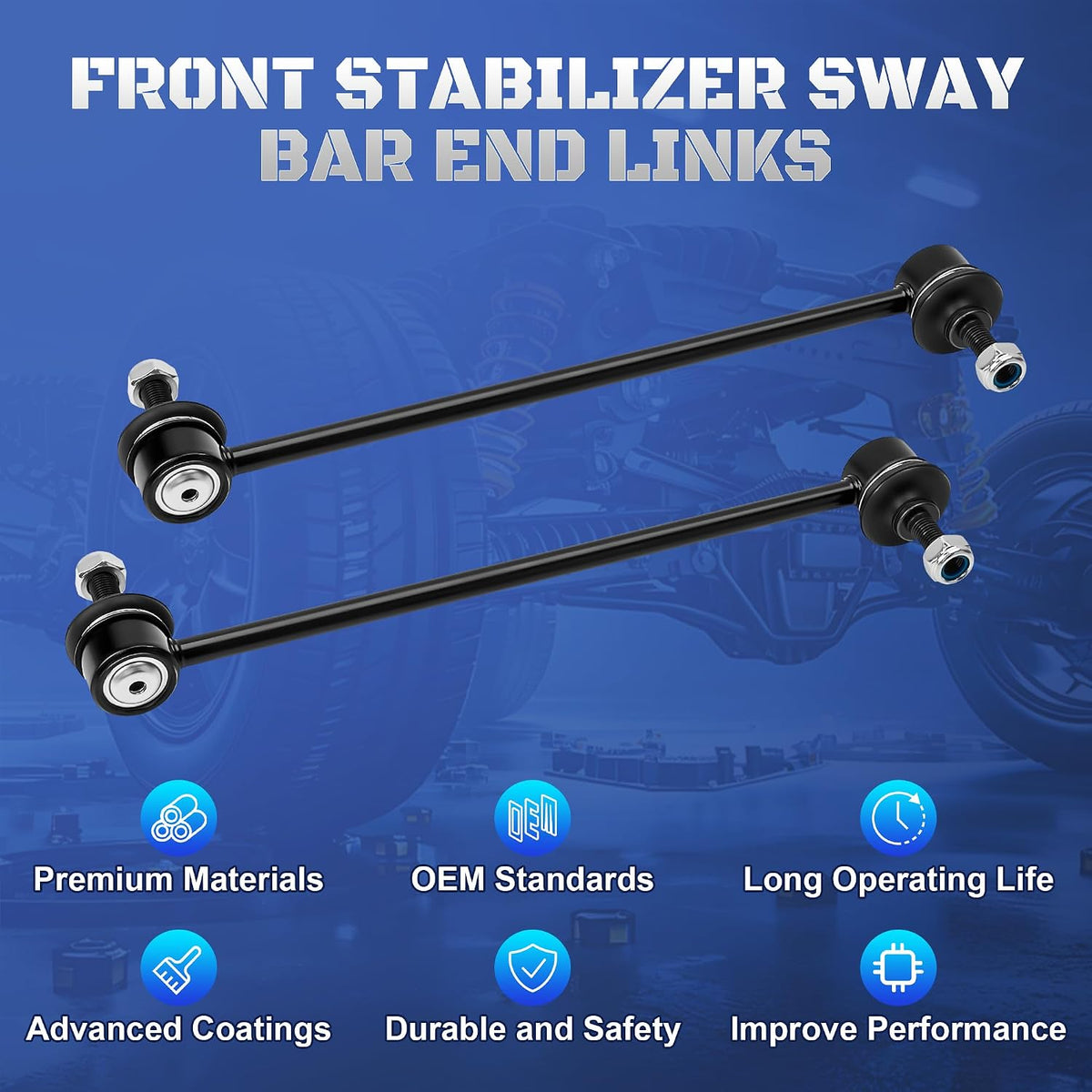 K80296 Front Stabilizer Sway Bar End Links for 2005-2012 Ford Escape
