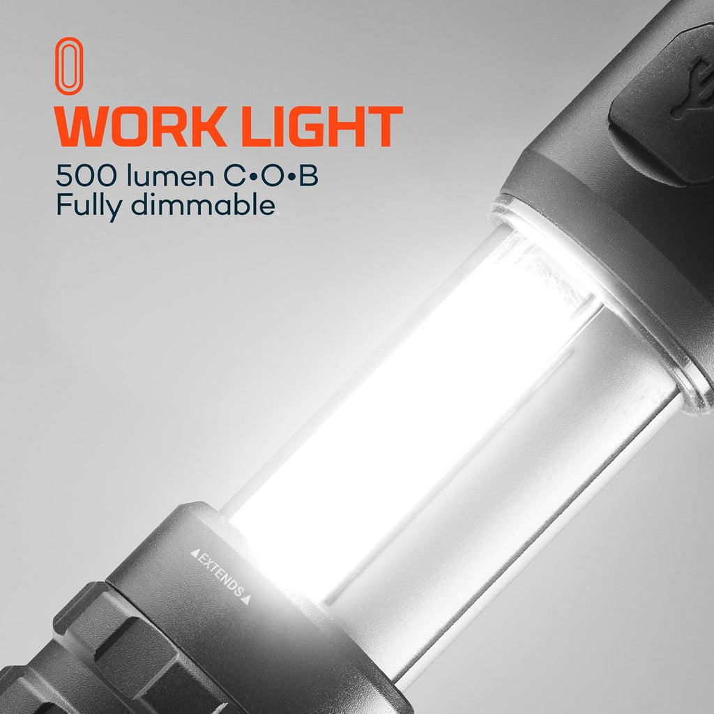 SLYDE KING Flashlight | High Lumens, Rechargeable COB Work Light & LED Flashlight, Waterproof, Magnetic Base, Great