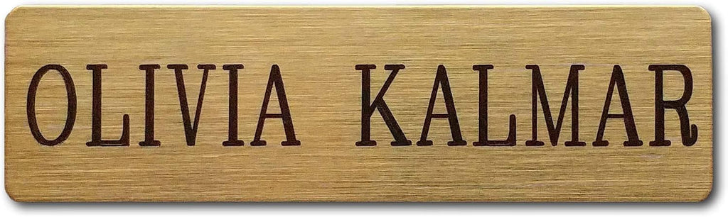 TACK Trunk Plate Solid Brass or Nickel Silver 4" x 1 1/8" Custom Engraved