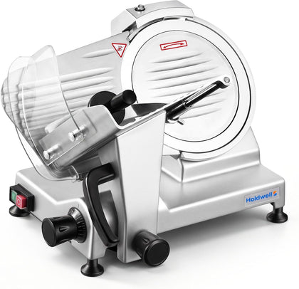 240W Electric Meat Slicer Commercial, 10" Adjustable Carbon Steel Blade