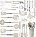 Kitchen Utensils Set-Silicone Cooking Utensils-33pcs Non-Stick Silicone Cooking Kitchen Utensils Spatula Set with