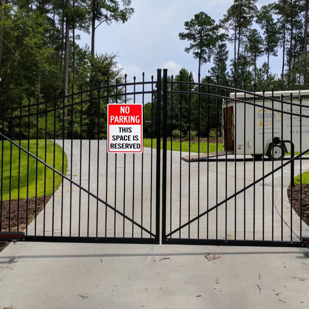 No Parking This Space is Reserved Sign - 10"x 14" - .040 Rust Free Aluminum – Reflective, UV Protected and Weatherproof