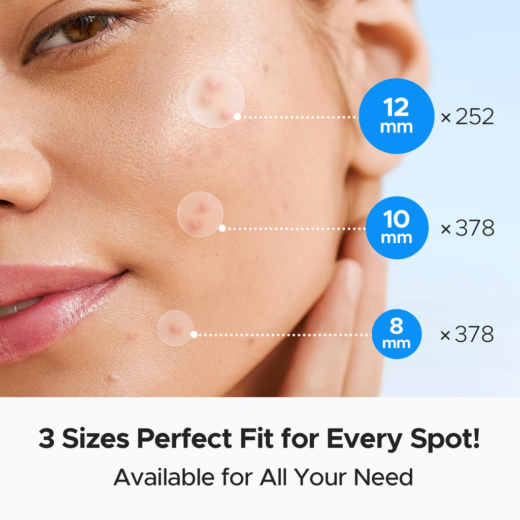 Pimple Patch Bulk, 1008 Patches 3 Size Acne Patches for Face