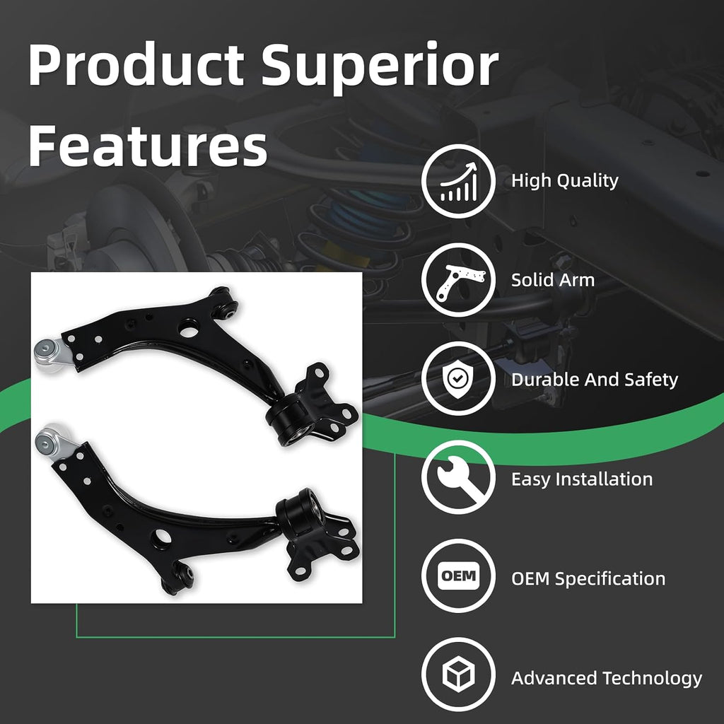 2PCS Front Lower Control Arm w/Ball Joint Driver Passenger Side Fit for Ford Escape 2013 2014 2015 2016 2017 2018 2019 OE# 524-113 524-114 K622136 K622161