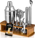 Cocktail Shaker Set Bartender Kit with Stand | Bar Set Drink Mixer Set with All Essential Accessory Tools: Martini