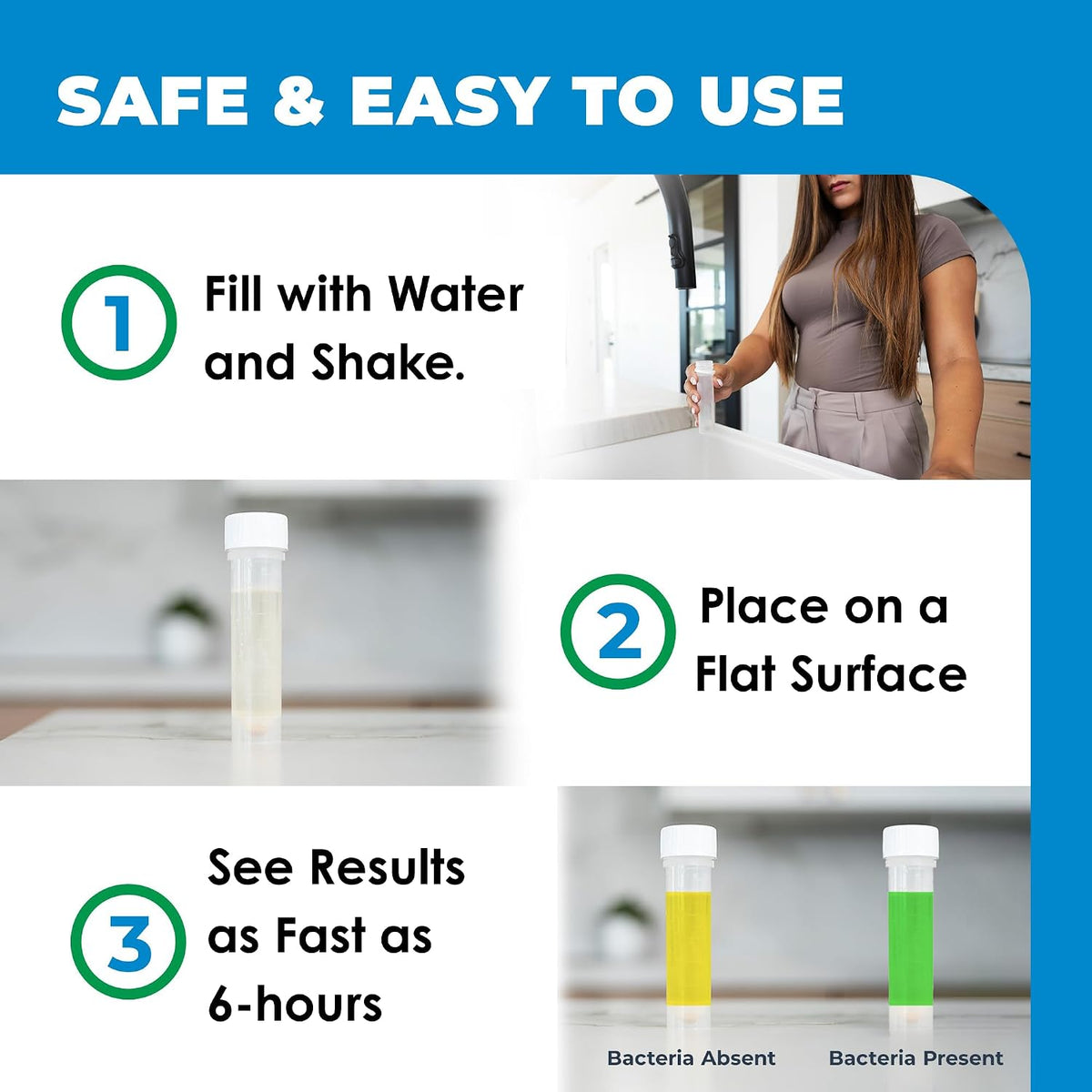 DIY Bacteria in Water Test Kit – Results as Fast as 6 Hours – Detects 50 Different Species of Coliform Bacteria – EPA