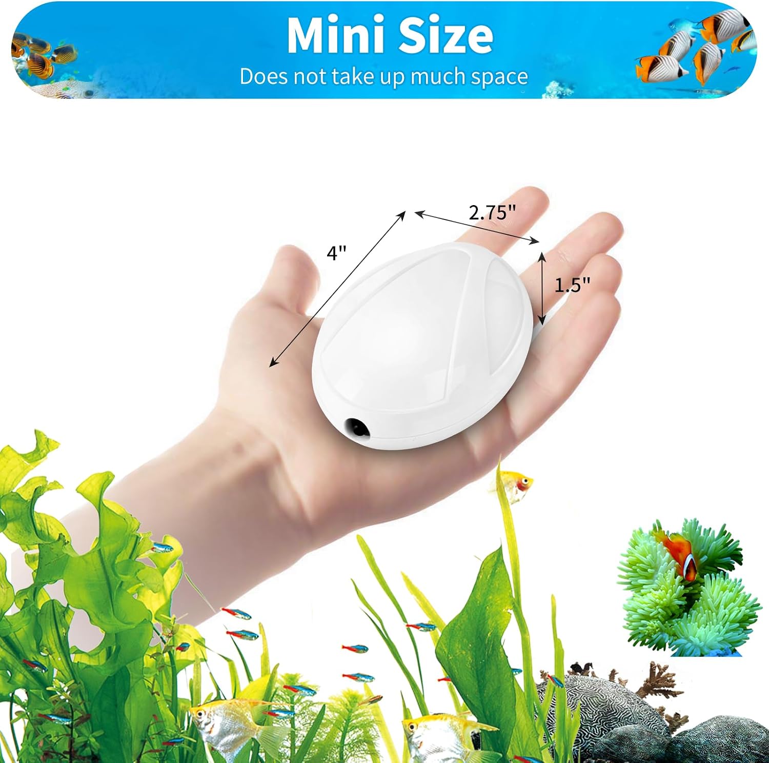 Aquarium Air Pump for 20-210 Gallon Tank, Fish Air Bubbler, Hydroponic Oxygen Aerator with Stones, Airline Tubing