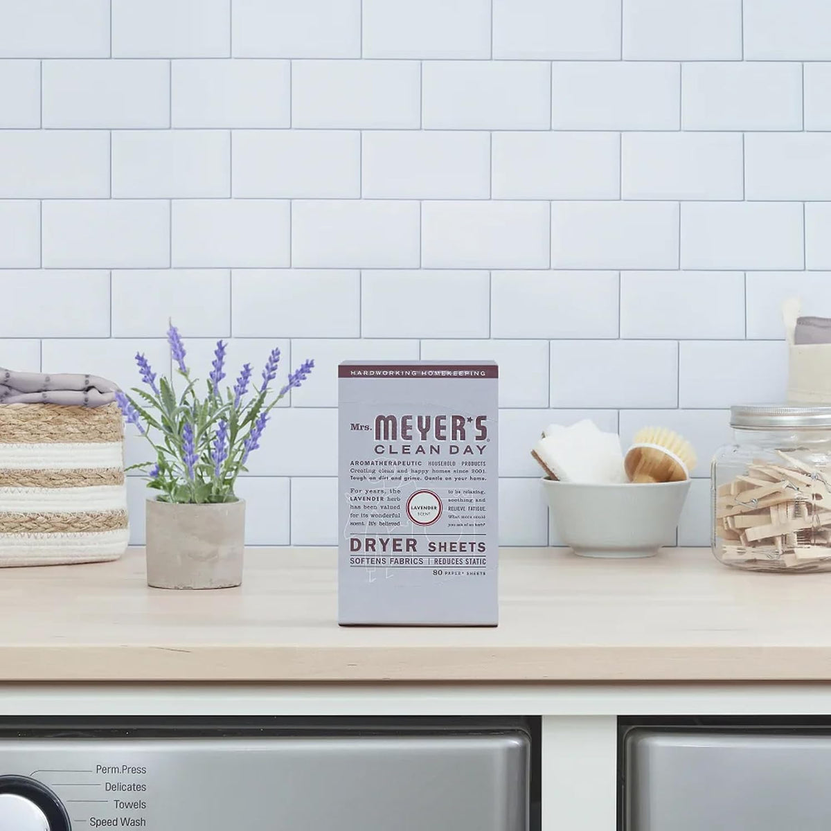 CLEAN DAY Dryer Sheets, Lavender, 80 ct