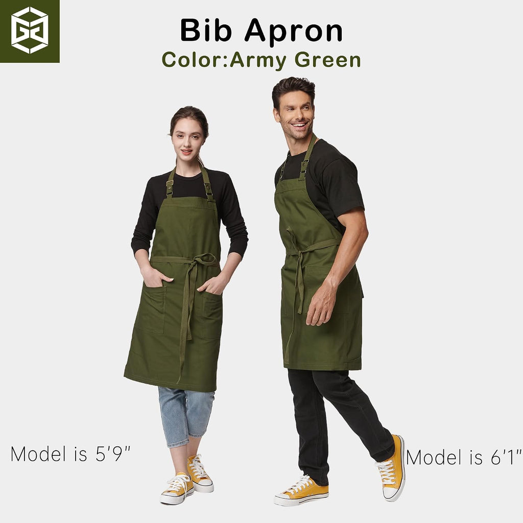 Chef Men Canvas Waterproof Apron Pocket 4251GB