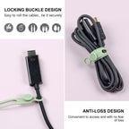 Silicone Cable Ties, 30Pcs Reusable Cord Ties in 3 Sizes for Various Cables