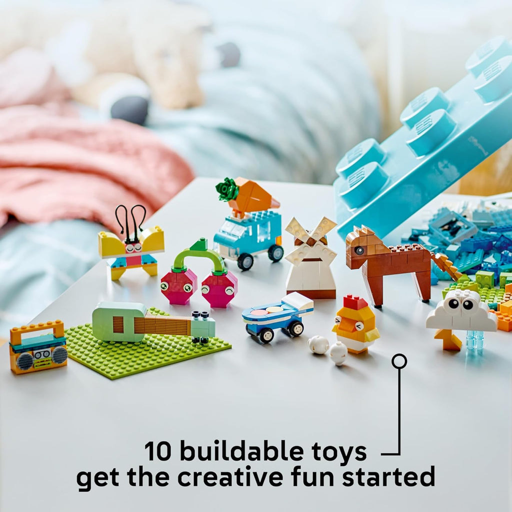 LEGO Classic Vibrant Creative Brick Box Building Blocks - Sensory & Learning Toys for Boys & Girls, Ages 4+ Years