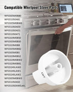 4Pack Fit for Whirlpool Gas Stove Knobs Replace #WPW10339443 AP6019878 2311009 PS11753189 PS3507189 White Stove Knobs Replacements Range Oven Knobs Part Upgraded