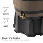 55-Gallon Rain Barrel Stand, Made from 100% Recycled Material, Black