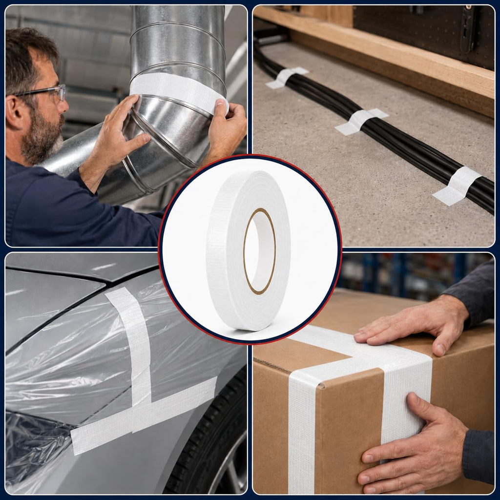 CDT-36 White Cloth Duct Tape, 1/2 Inch x 60 Yards