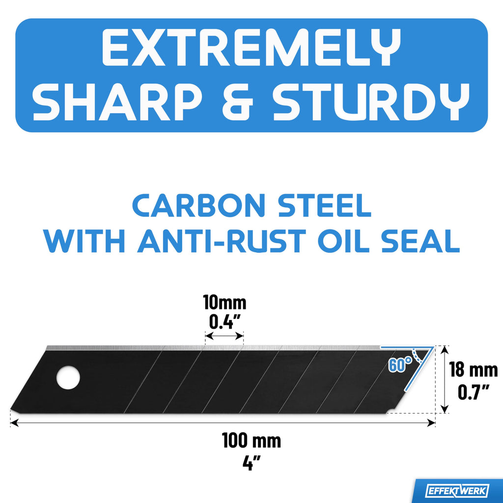 18mm Utility Knife Blades, Carbon Steel Snap Off Blade Refills, 360 PK