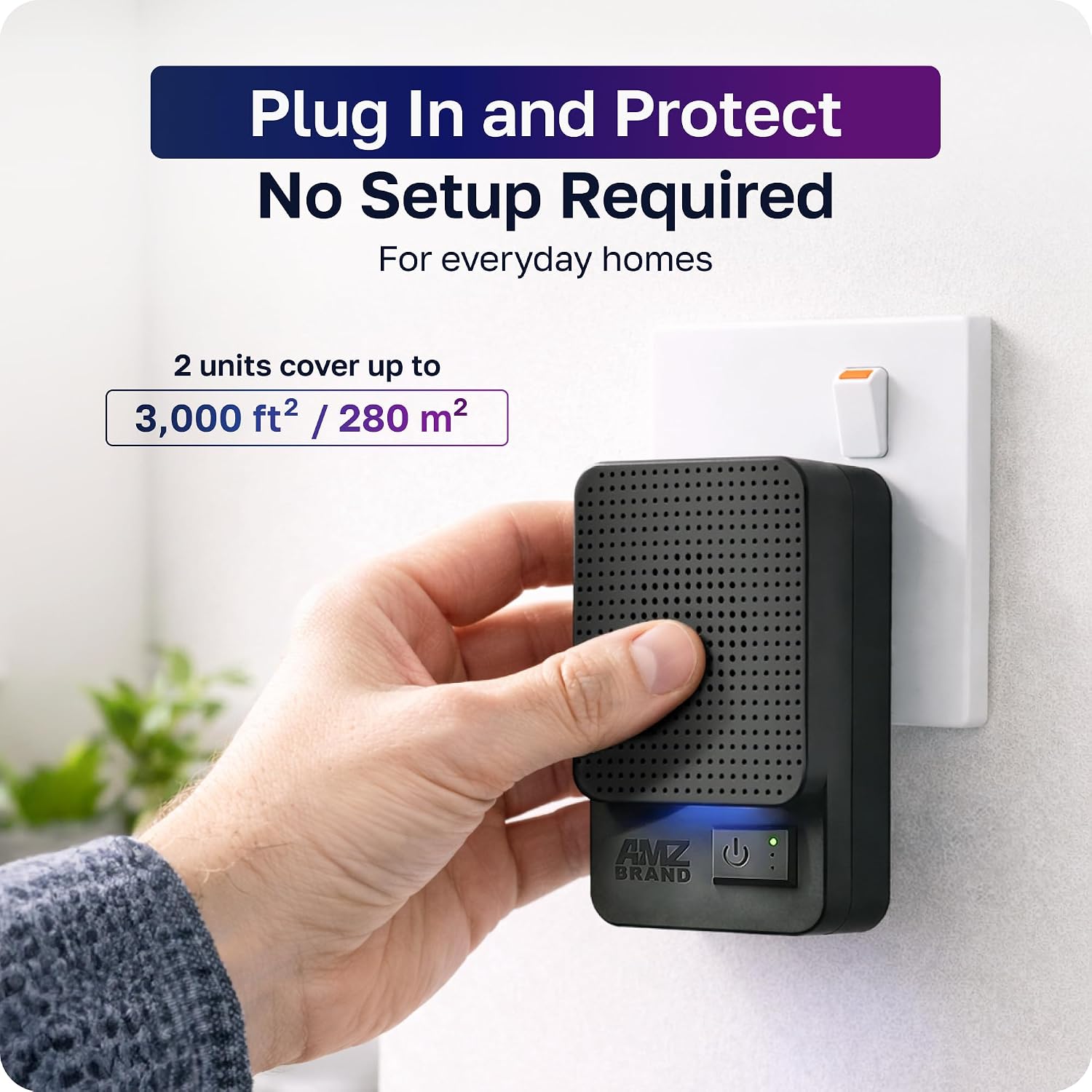 Professional Ultrasonic Pest Repeller Plug In | Powerful Ant, Rat & Mouse Repellent | 3 Modes Deterrent | Complements
