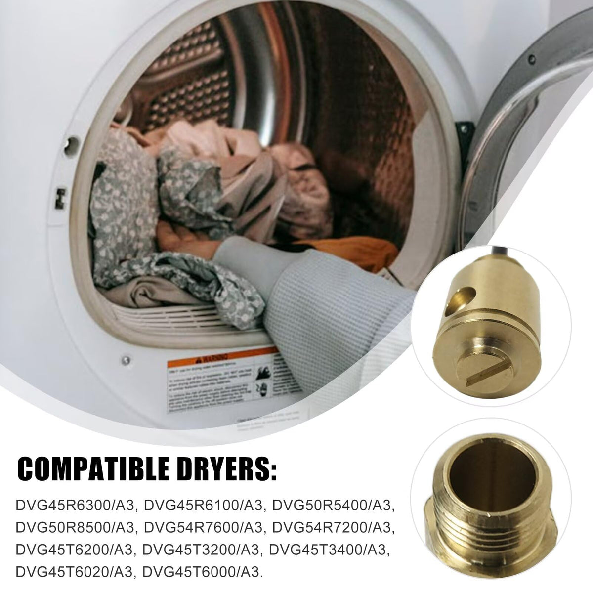 KOGUNXU New LP Conversion Kit for Samsung DVG Series Dryers | Includes Brass Orifice & Plug