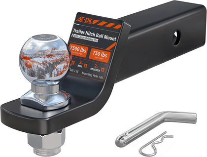 Trailer Hitch Ball Mount with 2" Ball for 2-Inch Receiver