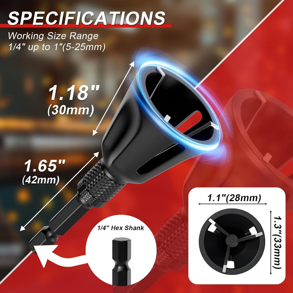 2-Pack Deburring External Chamfer Tool 1/8"-1" (3-25mm)