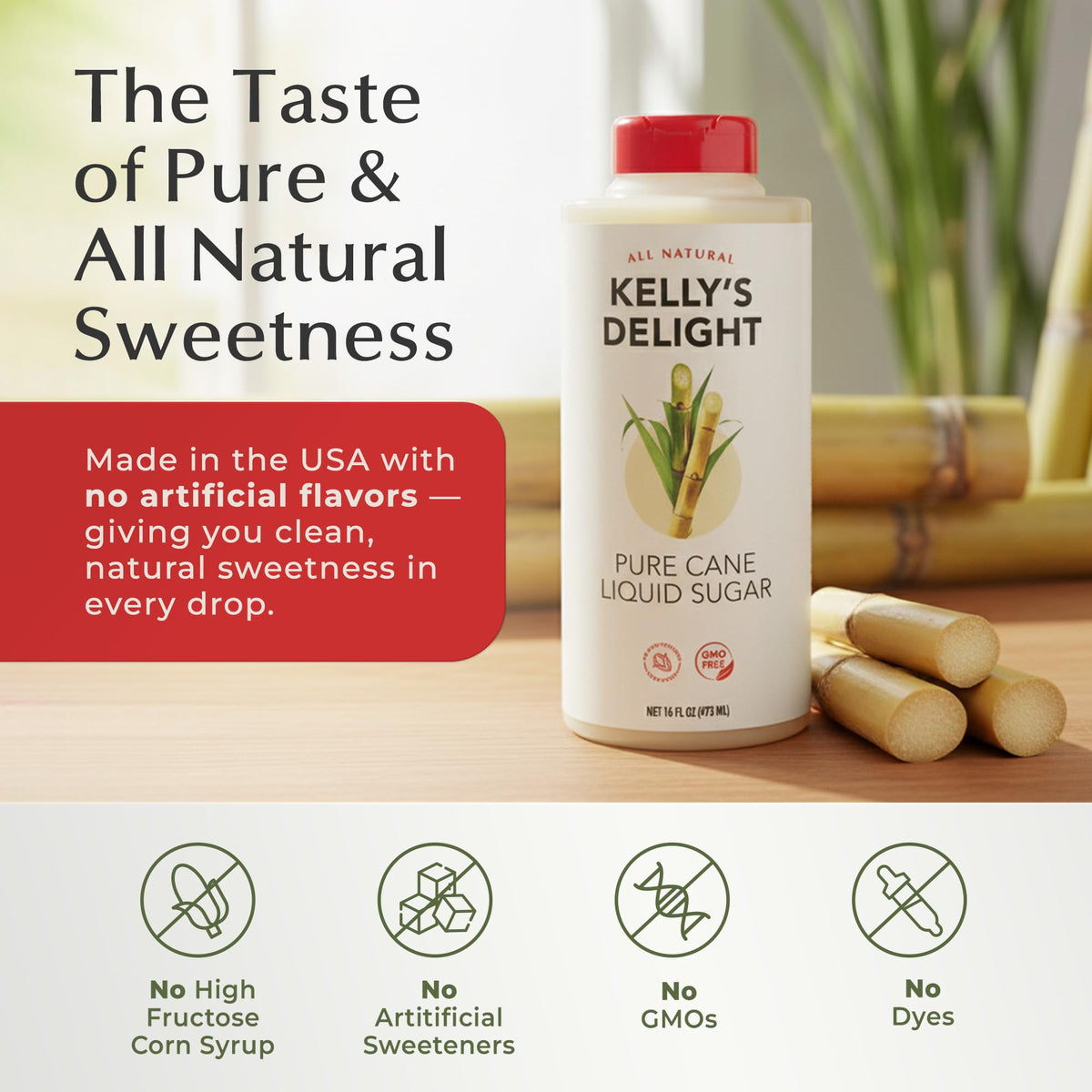 : All Natural Liquid Cane Sugar 16oz (473ml)