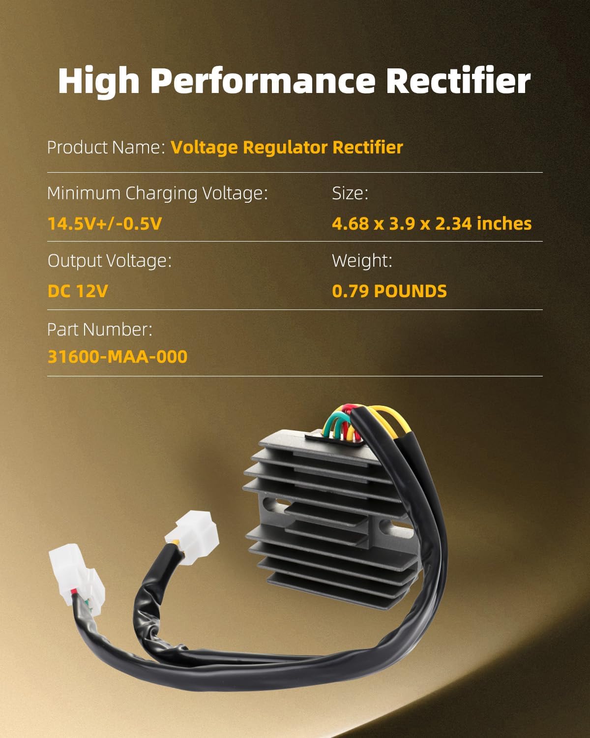 OCPTY Voltage Regulator Rectifier Fit 2000-2007 for Honda Shadow Sabre 1100