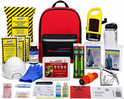 72 Hour Deluxe Emergency Kit, 1-Person 3-Day Backpack, First Aid Kit, Survival Blanket, Power Station, Emergency