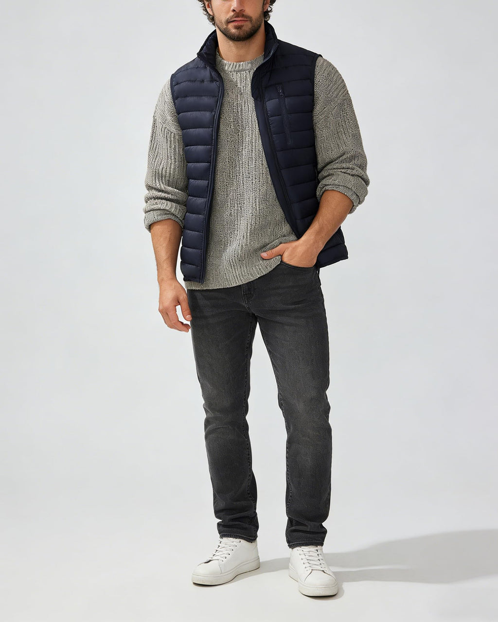 Men's Winter Puffer Vest Outerwear Lightweight Insulated