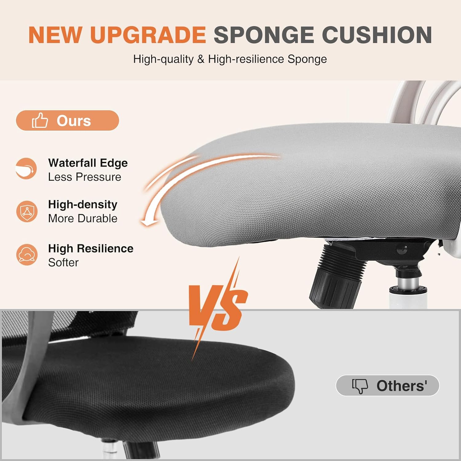 Home Office Desk Chair, Ergonomic High-Back Mesh Rolling Work Computer Chairs with Wheels and Adjustable Headrests