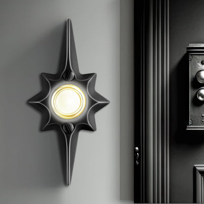 Lighted Wired Doorbell Button, Metal Wall Mount Push Button, Black | Metal wired doorbell button with white LED