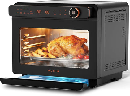 24L Steam and Air Fryer Combo Countertop Oven,11-in-1 Convection Baking and Steam,Bake,Broil,Dehydrate,304 Stainless