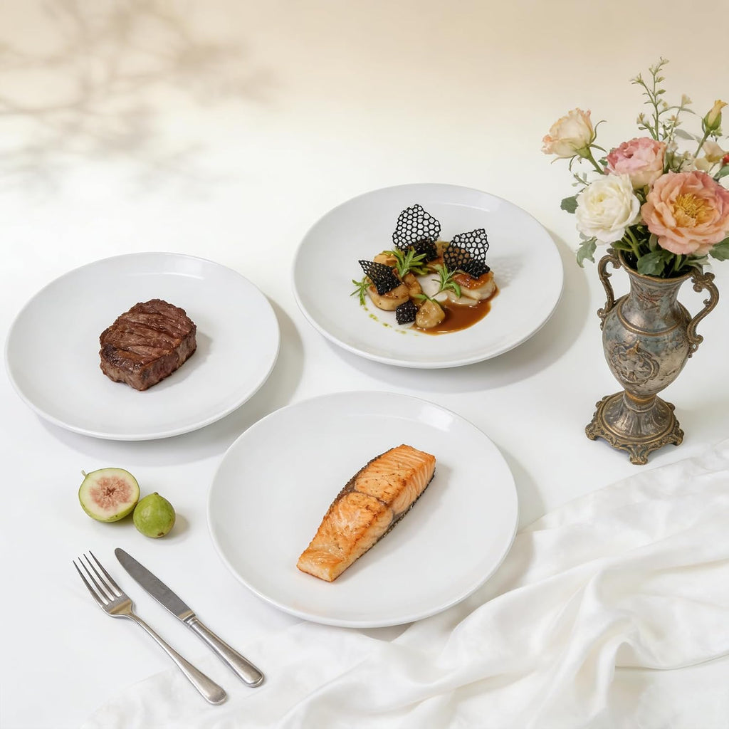 Stoneware Coupe Commercial Grade Dinnerware Bright White, Plate 6.5", Case of 36