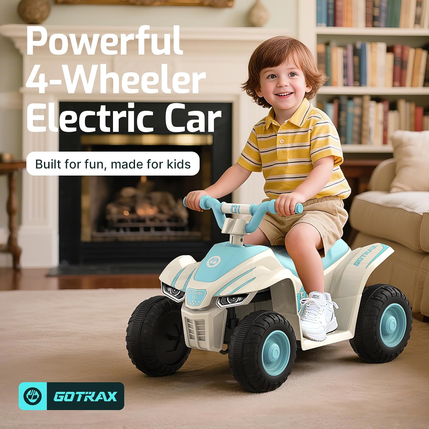 Gotrax Ride on Toy for Toddlers 1.5-4, 12V Battery for 80Mins, Max 1.5MPH | Safe Replaceable Lead-acid Battery