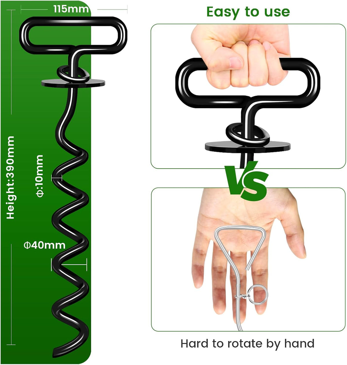 Dog Tie Out Stake, Heavy Duty Dog Stake for Outside