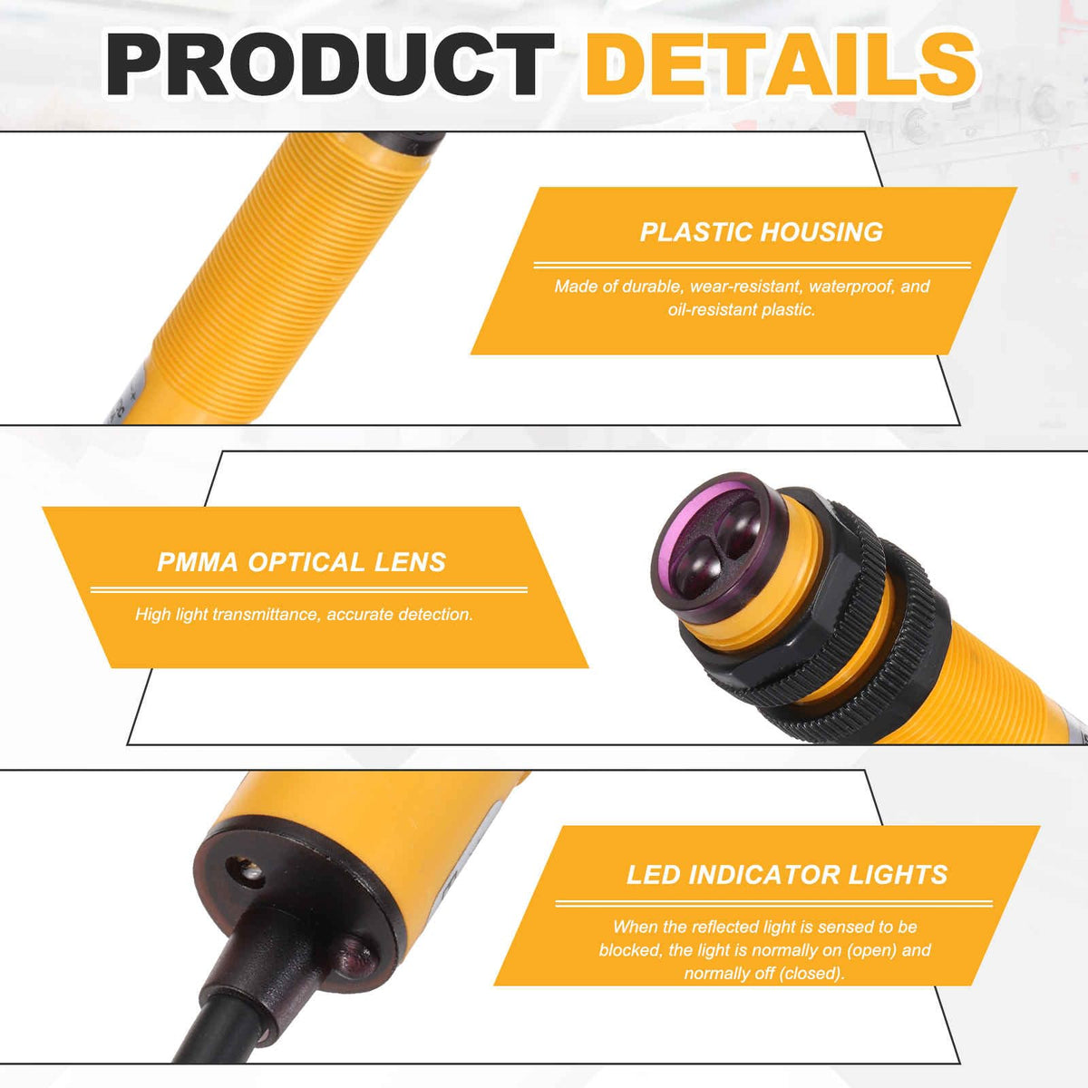 MECCANIXITY E3F-DS50C4 Photoelectric Sensor Detection Distance 7-50CM