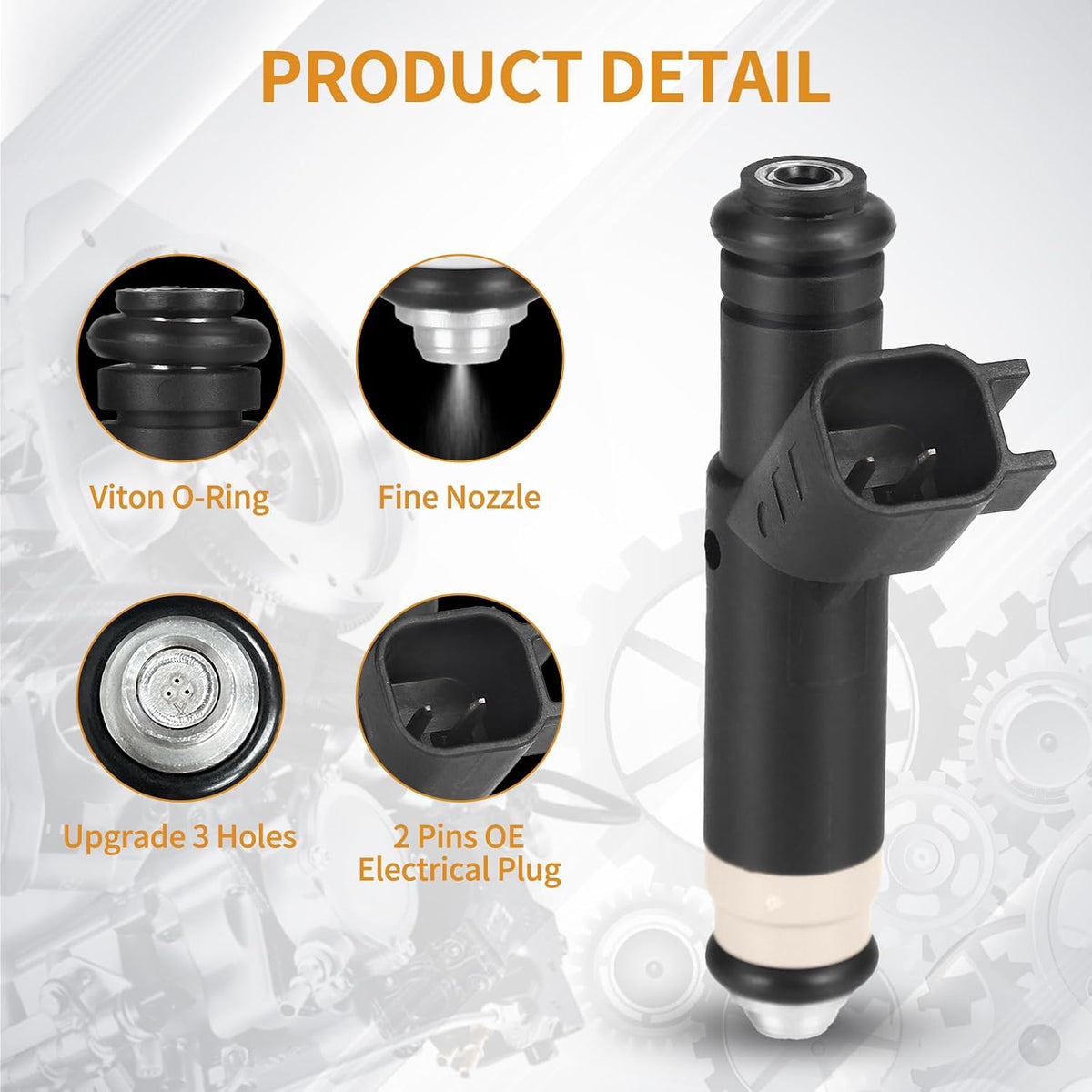 6PCS Fuel Injectors 3 Holes Compatible with Ford Ranger V6 3.0L 2002-2008