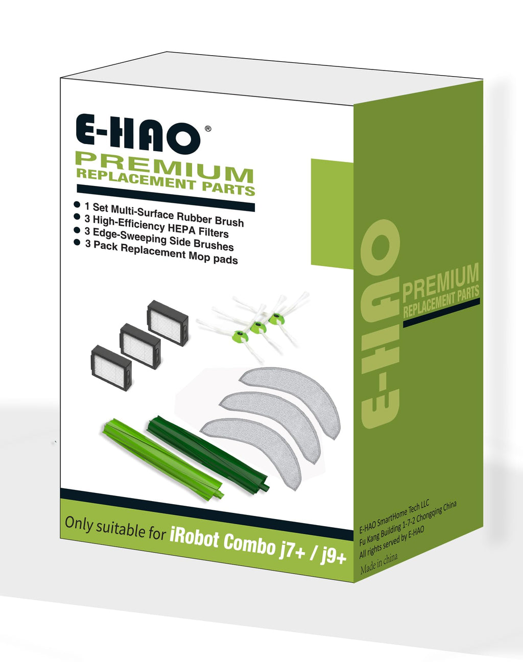E-HAO Vacuum Parts for iRobot Roomba Combo j7+, Combo j9+, Combo 10 Max.