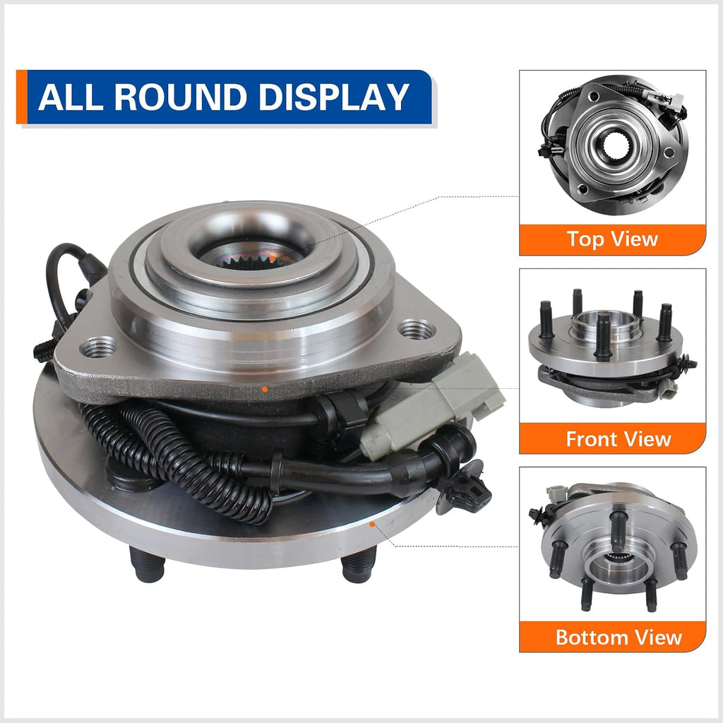 PAROD Pair 513234 Wheel Hub and Bearing Assembly Compatible with 2005-2010 Jeep Grand Cherokee, Commander 5Lugs w/ABS