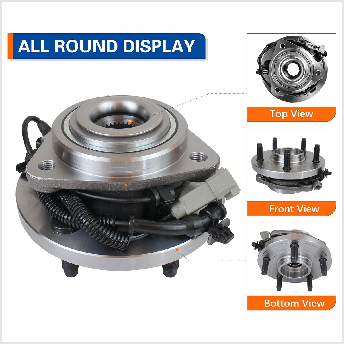 PAROD Pair 513234 Wheel Hub and Bearing Assembly Compatible with 2005-2010 Jeep Grand Cherokee, Commander 5Lugs w/ABS